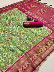 Traditional Kanchivaram Patola Paithani Silk Saree