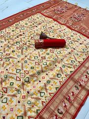 Traditional Kanchivaram Patola Paithani Silk Saree