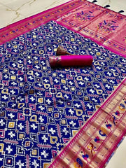Traditional Kanchivaram Patola Paithani Silk Saree