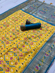 Traditional Kanchivaram Patola Paithani Silk Saree