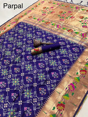 Royal Kanchivaram Patola Paithani Silk Saree