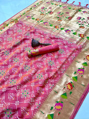 Royal Kanchivaram Patola Paithani Silk Saree