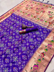 Royal Kanchivaram Patola Paithani Silk Saree