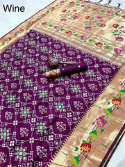 Royal Kanchivaram Patola Paithani Silk Saree