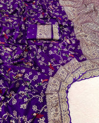 Sabyasachi-Inspired Pure Khadi Dola Cotton Bridal Saree