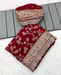 Sabyasachi-Inspired Pure Khadi Dola Cotton Bridal Saree