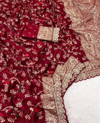 Sabyasachi-Inspired Pure Khadi Dola Cotton Bridal Saree