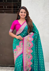 Pashmina Darbari Silk Traditional Artistry Saree
