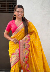 Pashmina Darbari Silk Traditional Artistry Saree