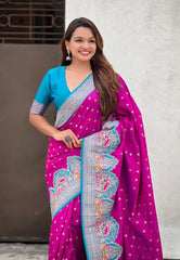 Pashmina Darbari Silk Traditional Artistry Saree