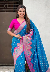 Pashmina Darbari Silk Traditional Artistry Saree