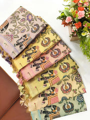 New Concept Resham Weaving Muga Cotton Paithani Saree