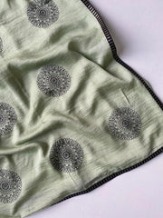 Pure Crush Fabric Embroidered Butta Saree