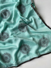 Pure Crush Fabric Embroidered Butta Saree