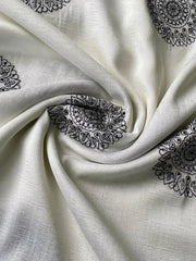 Pure Crush Fabric Embroidered Butta Saree