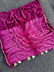 Pure Cotton Hand Dyed Bandhej Sibori Saree