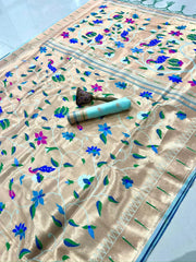 All Over Jaal Weaving Brocket Paithani Soft Silk Saree