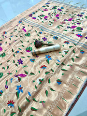All Over Jaal Weaving Brocket Paithani Soft Silk Saree