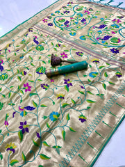 All Over Jaal Weaving Brocket Paithani Soft Silk Saree