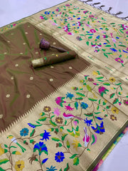 Alia Bhatt–Inspired Soft Silk Kanchivaram Paithani Saree