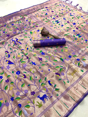 Pure Soft Kanchivaram Brocade Paithani Silk Saree