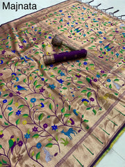 Pure Soft Kanchivaram Brocade Paithani Silk Saree