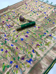 Pure Soft Kanchivaram Brocade Paithani Silk Saree