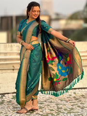 Maharashtra Best Seller Wedding Special Nauvari Paithani Soft Silk Saree