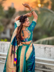 Maharashtra Best Seller Wedding Special Nauvari Paithani Soft Silk Saree