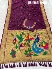Maharashtra Best Seller Wedding Special Nauvari Paithani Soft Silk Saree