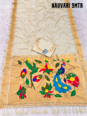 Maharashtra Best Seller Wedding Special Nauvari Paithani Soft Silk Saree