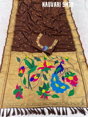 Maharashtra Best Seller Wedding Special Nauvari Paithani Soft Silk Saree