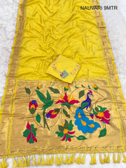 Maharashtra Best Seller Wedding Special Nauvari Paithani Soft Silk Saree