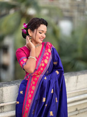 Soft Silk Paithani Nandi Motifs Saree