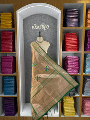 Pure Fully Zari Woven Parrot Motif Paithani Dupatta