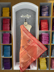 Pure Fully Zari Woven Parrot Motif Paithani Dupatta