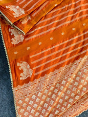Pure Viscose Georgette Elephant Panel Saree