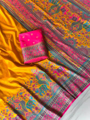 Latest Pashmina Darbari Silk Saree