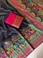 Latest Pashmina Darbari Silk Saree