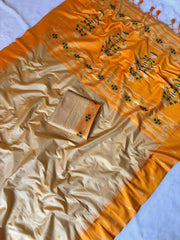 Handloom Soft Silk Muniya Border Rich Saree