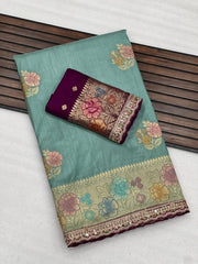 Festive Wear Dola Silk Banarasi Lace Border Saree