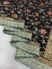 Premium Dola Silk Banarasi Lace Border Saree