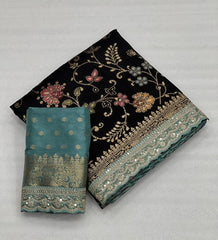 Premium Dola Silk Banarasi Lace Border Saree