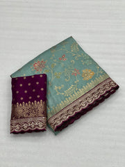 Premium Dola Silk Banarasi Lace Border Saree