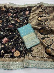 Premium Dola Silk Banarasi Lace Border Saree