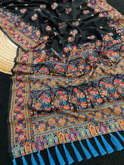 Pashmina Kashmiri Meenakari Silk Saree