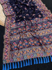 Pashmina Kashmiri Meenakari Silk Saree