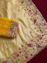 Floral Embroiery Handwork Special Saree