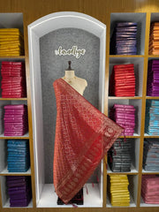 Pure Zari Weaving Viscose Silk Bandhani Dupatta