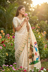 Soft Paithani Silk Peacock Pallu Saree